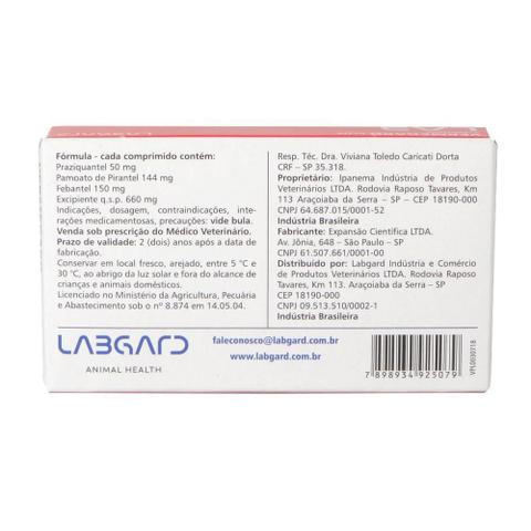 Imagem de Vermífugo Vermegard Plus Labgard 660mg para Cães c/ 4 Comprimidos