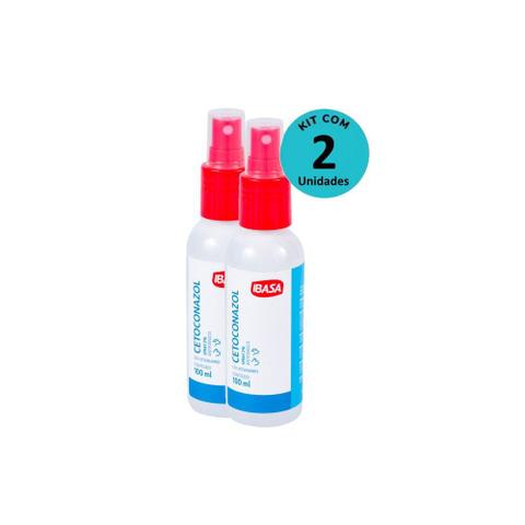 Imagem de Kit Cetoconazol Spray 2% Ibasa 100ml C/ 2 unidades