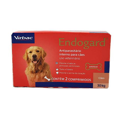 Imagem de Endogard Cães 30kg 2 Comprimidos Virbac Vermífugo