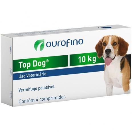 Imagem de Vermífugo Ouro Fino Top Dog para Cães de até 10 Kg - 4 Comprimidos