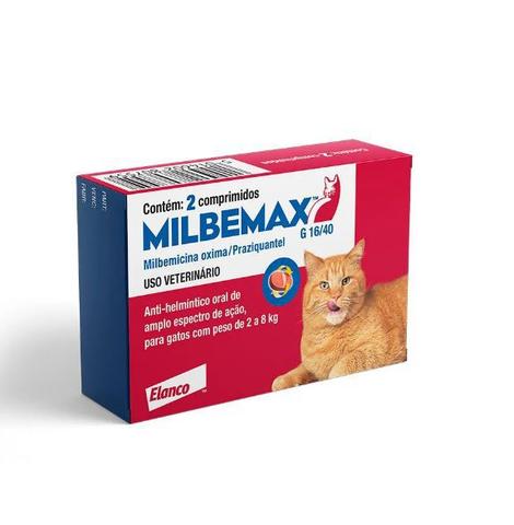 Imagem de Vermífugo Milbemax G Gatos 2 a 8kg (2 comprimidos)