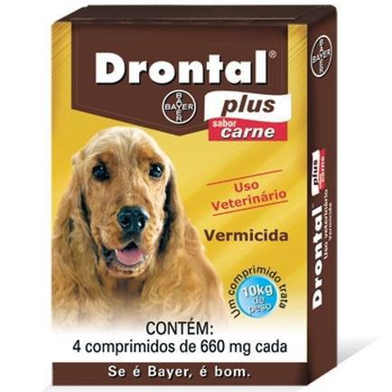 Imagem de Vermífugo Bayer Drontal Plus Sabor Carne - Cães 10 kg - 4 comprimidos