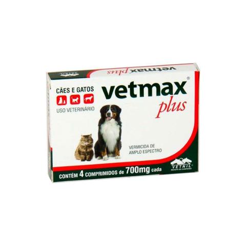 Imagem de Vermífugo Vetmax Plus Cães e Gatos 4 comprimidos