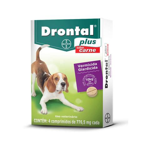 Imagem de VERMÍFUGO Drontal Plus Carne CÃES ATÉ 10KG Com 4 Comprimidos