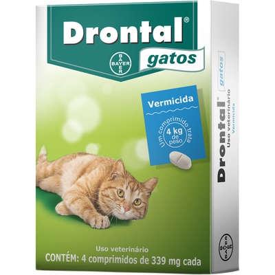 Imagem de Drontal Gatos 4kg Vermifugo 4 comprimidos Bayer