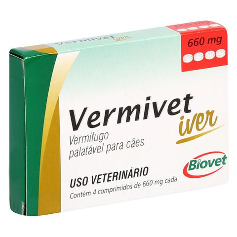 Imagem de Vermífugo Vermivet Iver Biovet 660mg c/ 4 Comprimidos