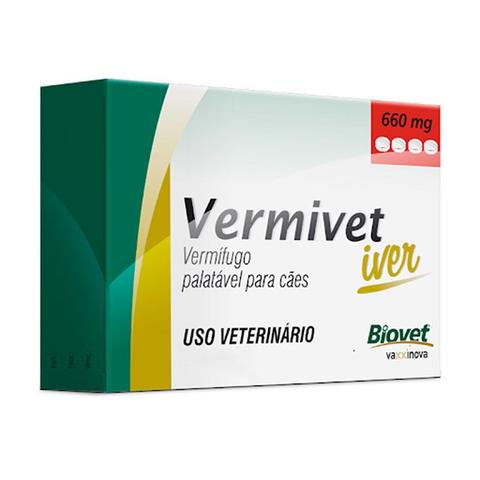 Imagem de Vermífugo Vermivet Iver Cães 660 Mg 2 Comprimidos